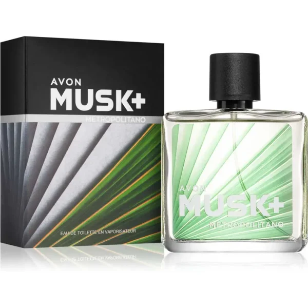 ادکلن مردانه Avon مدل Musk+ Metropolitano حجم 75 میلی لیتر