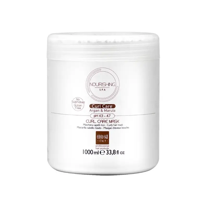 Curl Care Mask ماسک مو Ever Ego مخصوص مو فر حاوی آرگان و مارولا حجم ۱۰۰۰ میلی لیتر